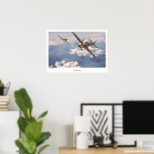 Aviation Art Poster "P-40 Warhawk" ポスター (ホームオフィス)