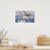 Aviation Art Poster "P-40 Warhawk" ポスター (キッチン)