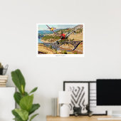 Aviation Art Poster "P-47 Thunderbolt" ポスター (ホームオフィス)