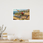 Aviation Art Poster "P-47 Thunderbolt" ポスター (キッチン)