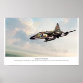 Aviation Art Poster "Saab 37 Viggen" ポスター (正面)