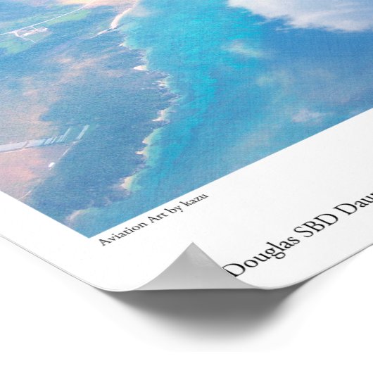 Aviation Art Poster "SBD Dauntless" ポスター (角)