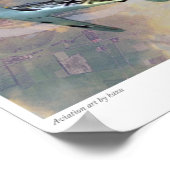 Aviation art Poster "Spitfire vs BF109” ポスター (角)