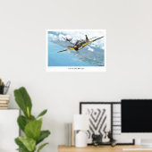 Aviation Art Poster "Yokosuka D4Y Judy" ポスター (ホームオフィス)