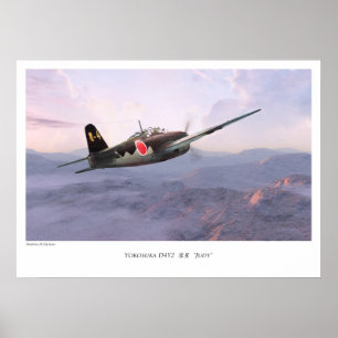 Aviation Art Poster "Yokosuka D4Y　Judy　"彗星" ポスター