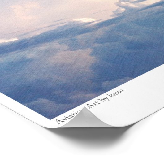 Aviation Art Poster "ZERO" ポスター (角)