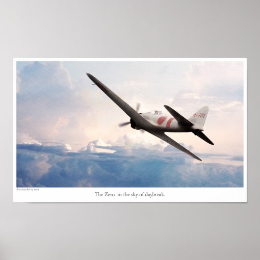 Aviation Art Poster "ZERO" ポスター (正面)
