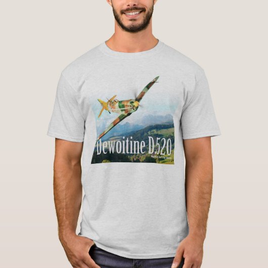 Aviation Art T-shirt “Dewoitine D.520" Tシャツ (正面)