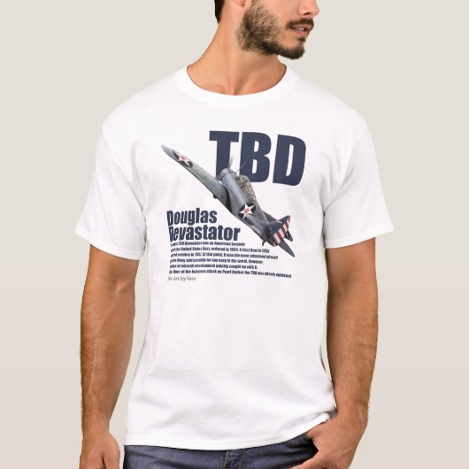 Aviation Art T-shirt “Douglas TBD Devastator" Tシャツ (正面)