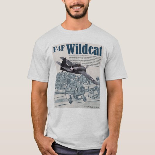 Aviation Art T-shirt “F4F Wildcat" Tシャツ (正面)