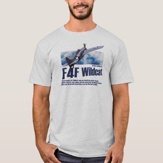 Aviation Art T-shirt “F4F Wildcat" Tシャツ (正面)