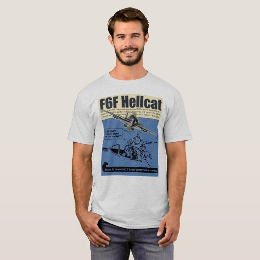 Aviation Art T-shirt “F6F Hellcat" Tシャツ (正面フル)