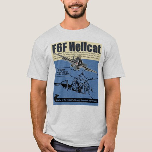 Aviation Art T-shirt “F6F Hellcat" Tシャツ (正面)