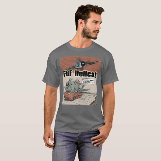Aviation Art T-shirt “F6F Hellcat" Tシャツ (正面フル)