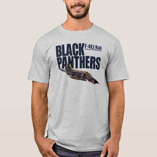 Aviation Art T-shirt “F-4EJ Kai JASDF BLACK PANTH" Tシャツ (正面)
