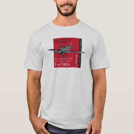 Aviation Art T-shirt “Focke-Wulf Fw 190" Tシャツ (正面)