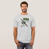 Aviation Art T-shirt "Mitsubishi A6M Zero" Tシャツ (正面フル)