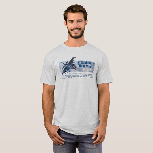 Aviation Art T-shirt "Mitsubishi F-2 Viper Zero" Tシャツ (正面フル)