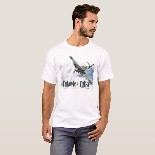 Aviation Art T-shirt “Yakovlev Yak-3" Tシャツ (正面フル)