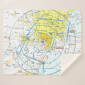 Aviation Chart シェルパブランケット (正面(横))