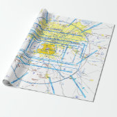 Aviation Chart Wrapping Paper ラッピングペーパー (アンロールド)