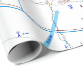 Aviation Chart Wrapping Paper ラッピングペーパー (ロールコーナー)