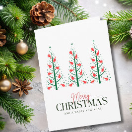 Aviation Jet Fighter Christmas Tree & Photo Funny カード