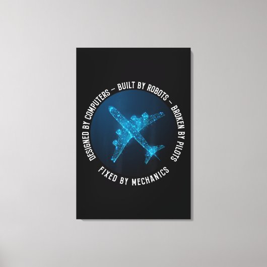 Aviation Mechanic Aircraft Engineer Technician キャンバスプリント (正面)