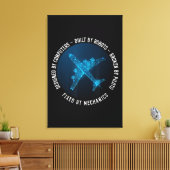 Aviation Mechanic Aircraft Engineer Technician キャンバスプリント (インサイチュ (リビング))