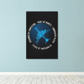 Aviation Mechanic Aircraft Engineer Technician キャンバスプリント (インサイチュ (ウッドフロア))