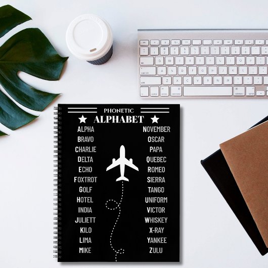Aviation NATO Phonetic Alphabet Airplane Simple ノートブック