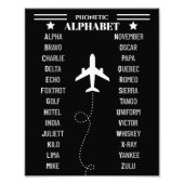 Aviation NATO Phonetic Alphabet Airplane Simple フォトプリント (正面)
