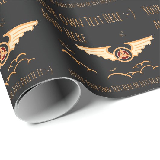 Aviation. Pilot, Aircraft, Airforce Gift Template ラッピングペーパー (ロールコーナー)