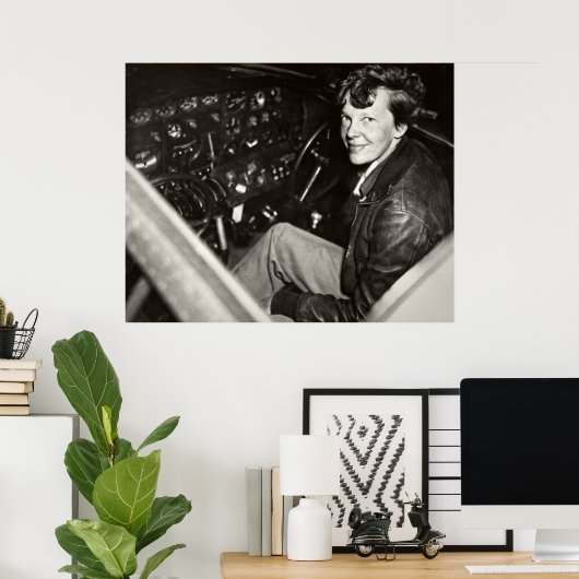 AVIATION PIONEER AMELIA EARHART -- 1937 ポスター (ホームオフィス)