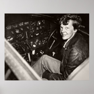 AVIATION PIONEER AMELIA EARHART -- 1937 ポスター