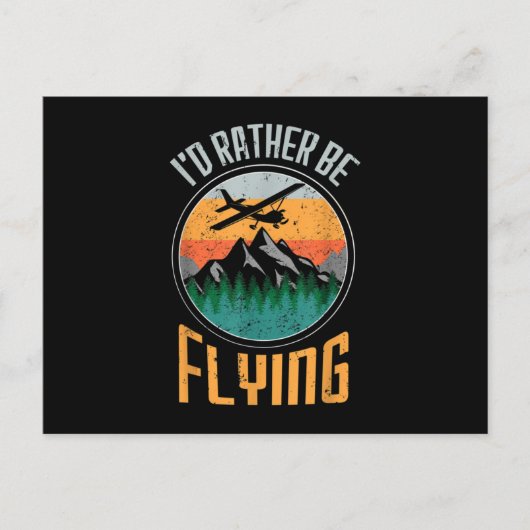 Aviation Quotes Aviation Decor Plane Remote Contro 案内ポストカード (正面)