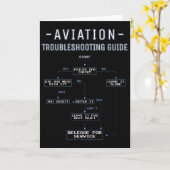Aviation Troubleshooting Guide - Funny Air Mechani カード (黄色い花)