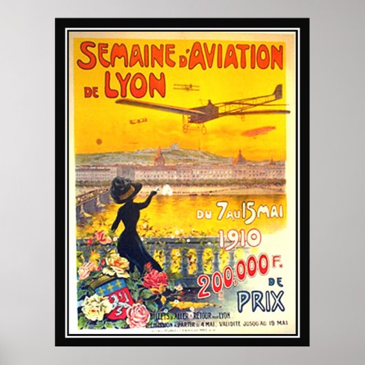 Aviation week Lyon France 1910ポスタープリント ポスター (正面)