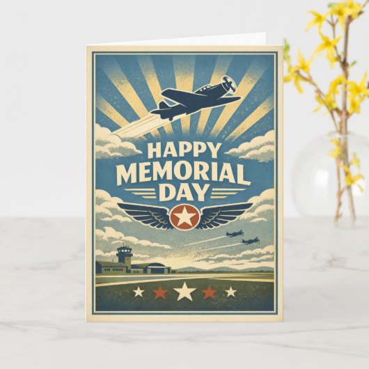 Aviation Wings of Valor Memorial Day  カード (黄色い花)