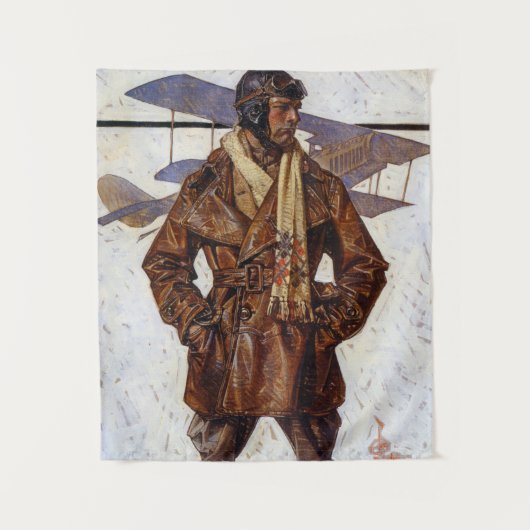 Aviator, 1917 by Joseph Christian Leyendecker タペストリー (正面)