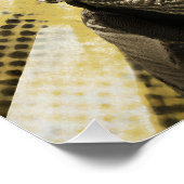 Aviator Cat Goggles Sunburst Portrait ポスター (コーナー)