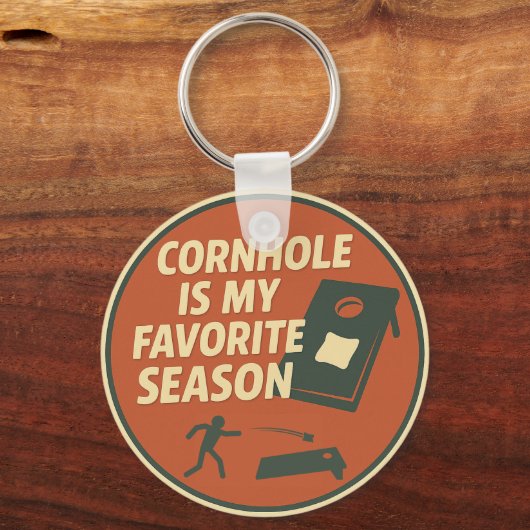 Avid Cornhole Player Humor キーホルダー (裏面)