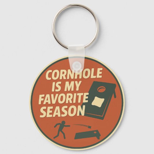Avid Cornhole Player Humor キーホルダー (裏面)