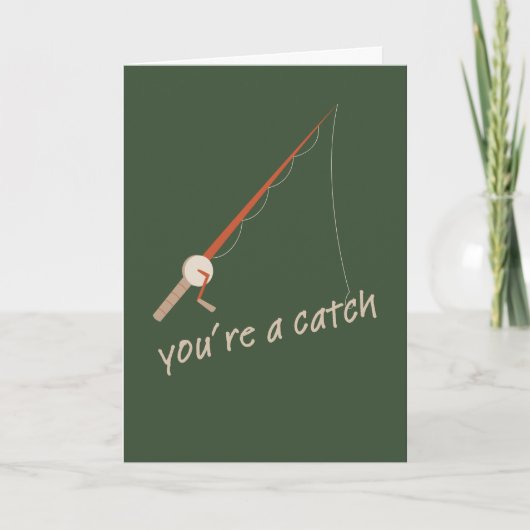 Avid Fisherman Father's Day Card カード (正面)