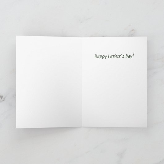 Avid Fisherman Father's Day Card カード (内部)
