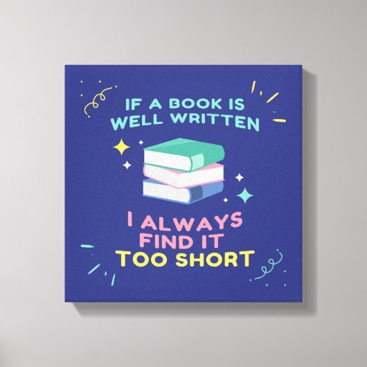 Avid Reader I - Jane Austen引用文 キャンバスプリント (正面)