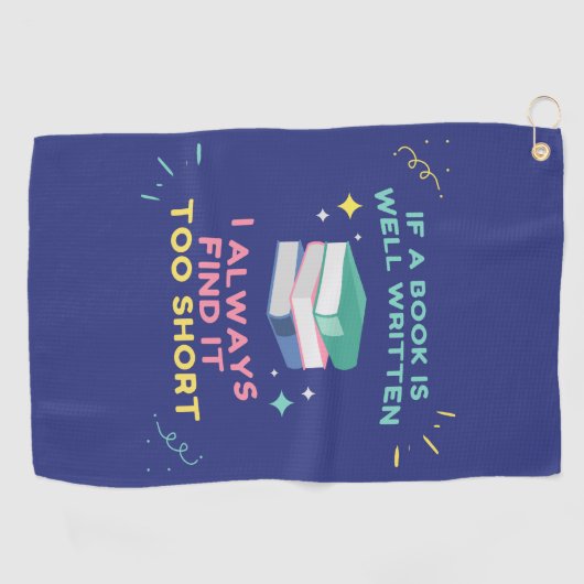 Avid Reader I - Jane Austen引用文 ゴルフタオル (横)