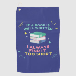 Avid Reader I - Jane Austen引用文 ゴルフタオル