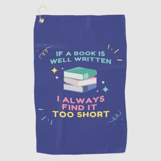 Avid Reader I - Jane Austen引用文 ゴルフタオル (正面)
