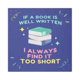 Avid Reader I - Jane Austen引用文 メタルプリント